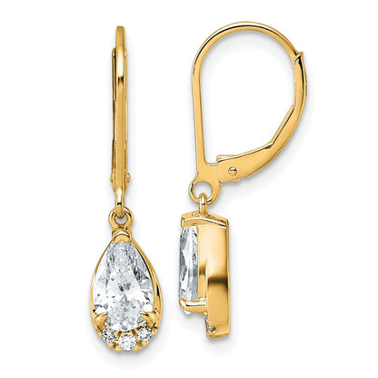 True Origin 14K Gelbgold 1,75K Laborgezüchtete Diamant-Ohrhänger VS+ F+ komplett mit Leverback-Verschluss