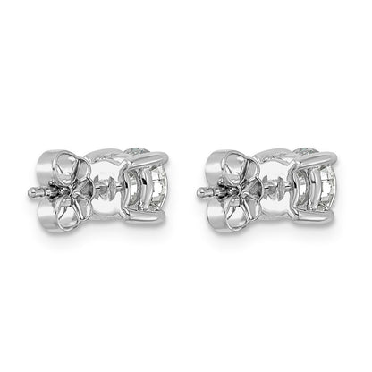 14K Weißgold 1,5 ct. Zertifizierte Laborgezüchtete Diamant-Ohrstecker VS+ F+, Rund, Komplette Vierzack-Fassung, Leichtgewicht