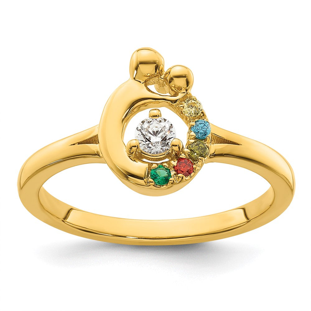 14K Weißgold Diamantring