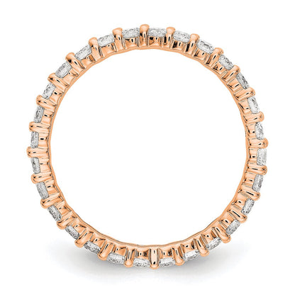 14K Roségold Poliert Shared Krappen 1ct Diamant Memoire Ehering Ring