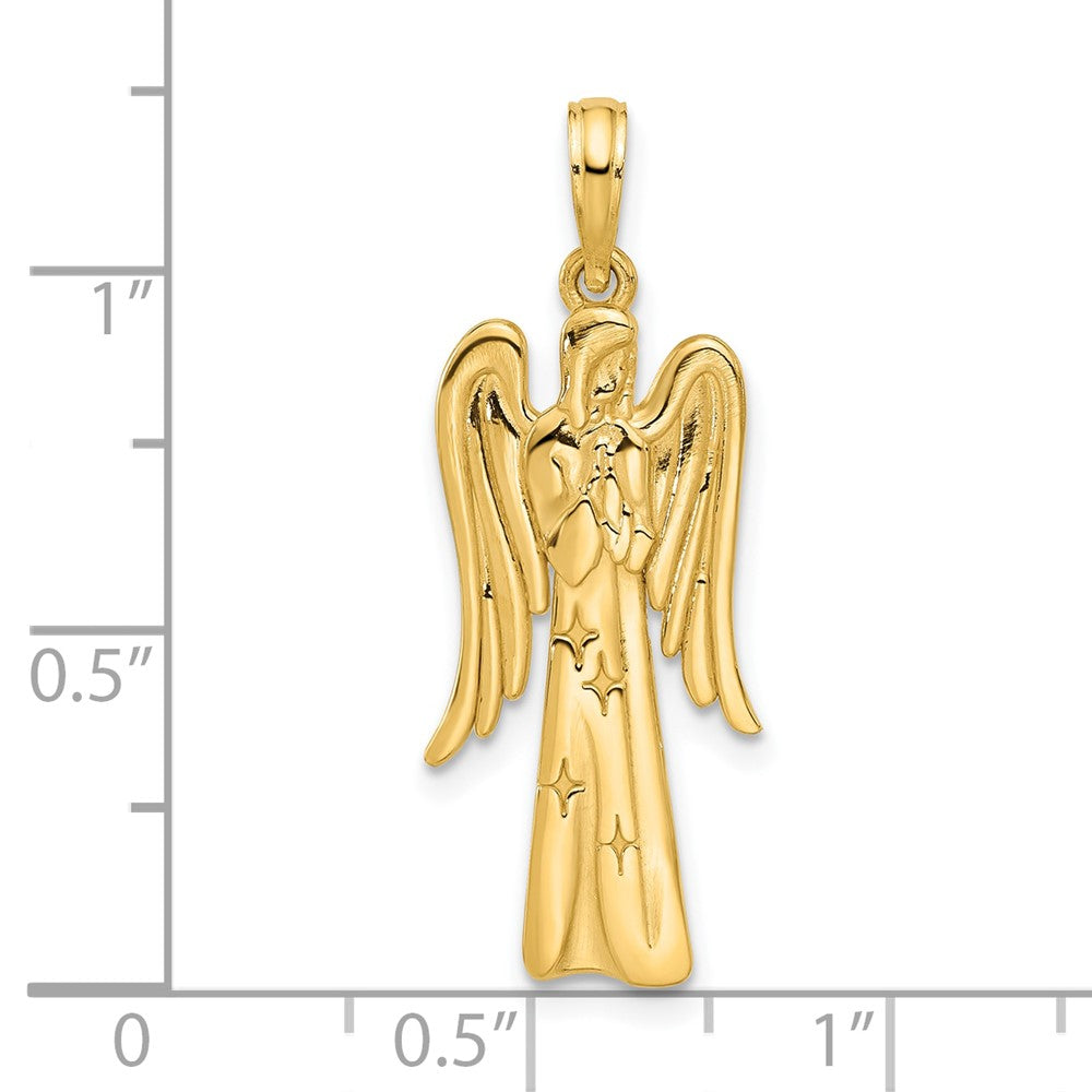 14K Gelbgold Fancy-Engel-Charm