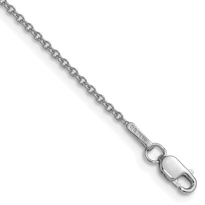 14K Weißgold 1.5mm Ankerkette Halskette