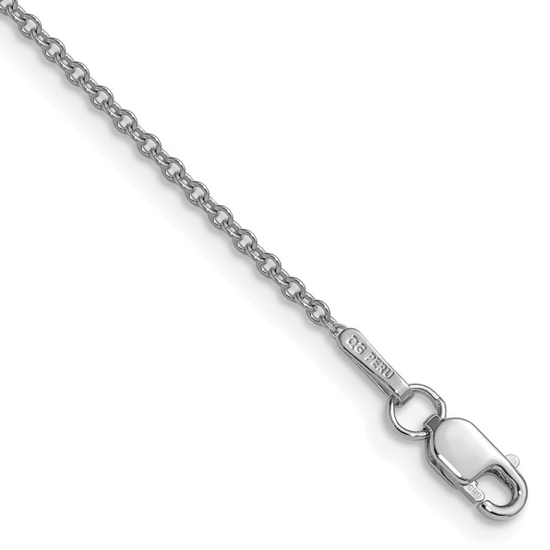 14K Weißgold 1.5mm Ankerkette Halskette