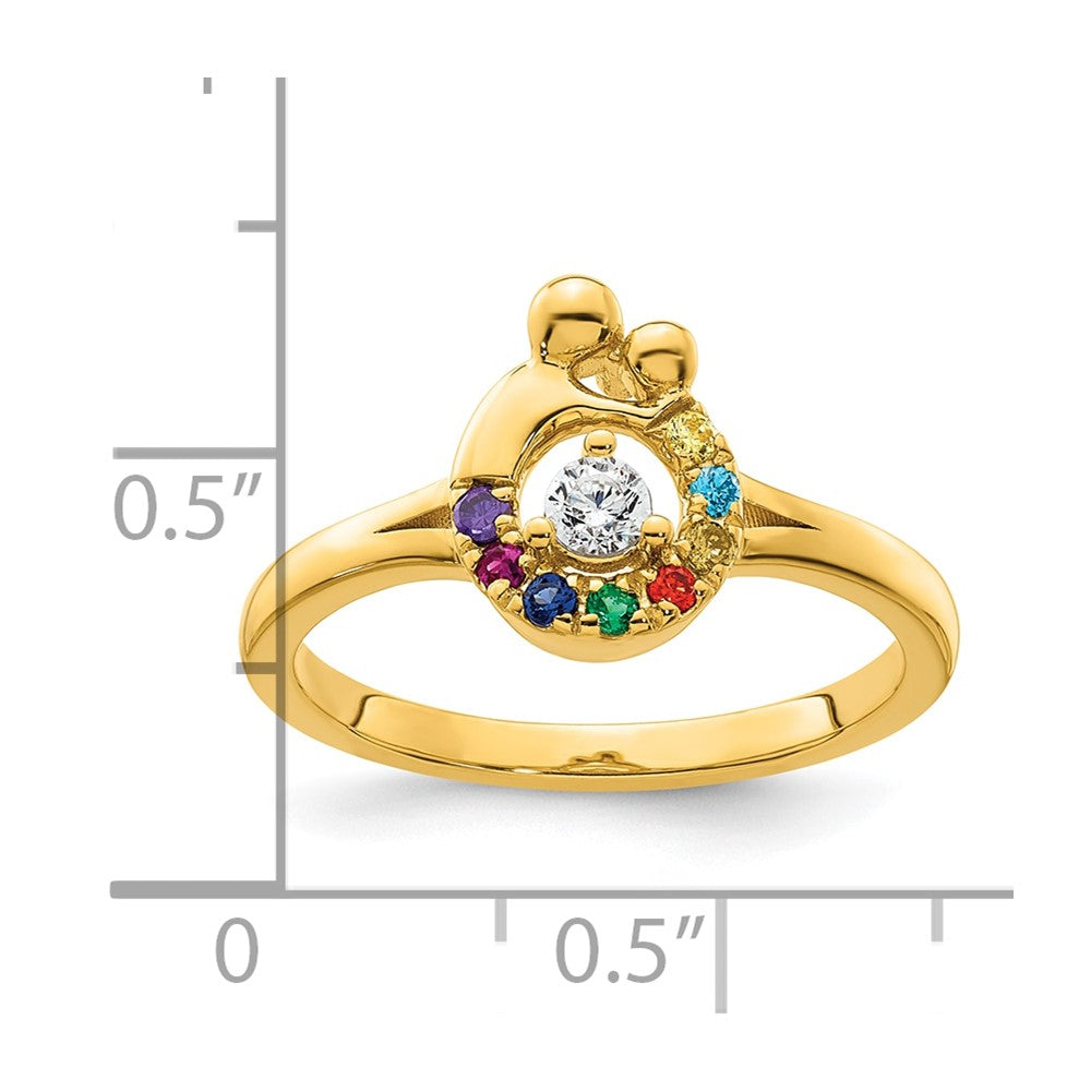 14K Weißgold Diamant-Ring