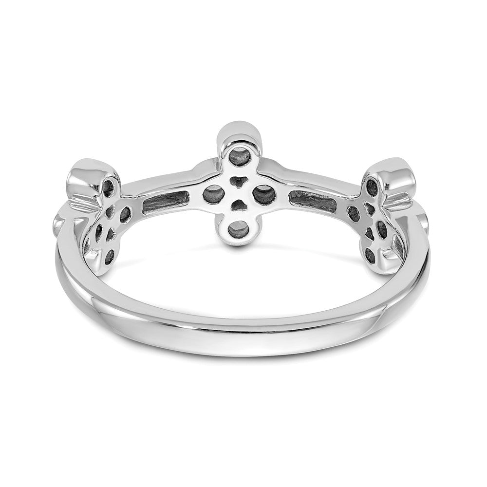 True Origin 14K Weißgold Fashion-Ring mit 0,2 ct. im Labor gezüchteten Diamanten VS+ F+ Bloom Complete