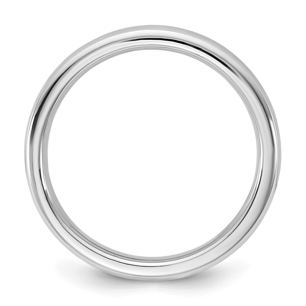 14K Weißgold 3 mm Europäischer Ehering mit Komfort-Passform