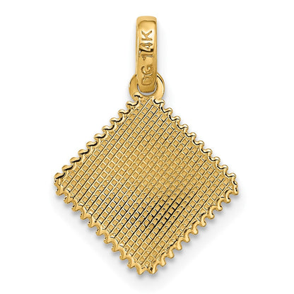 14K Gelbgold Fancy-Ravioli-Charm