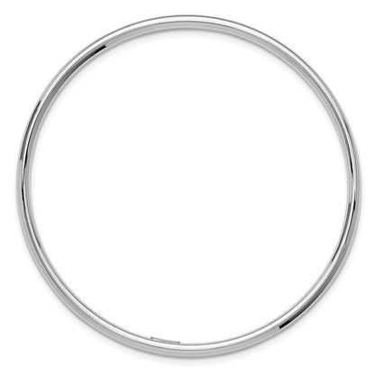 14K Weißgold Poliert 3.00mm Schieber-on Rund Armreif Armband