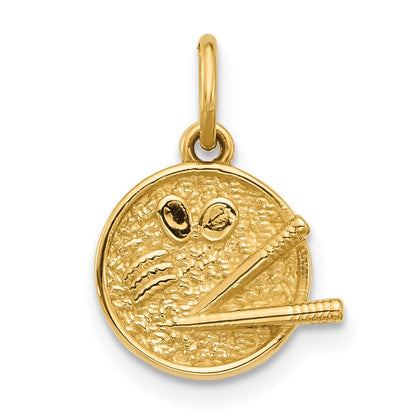 14K Gelbgold Fancy Ramen-Schüssel-Charm