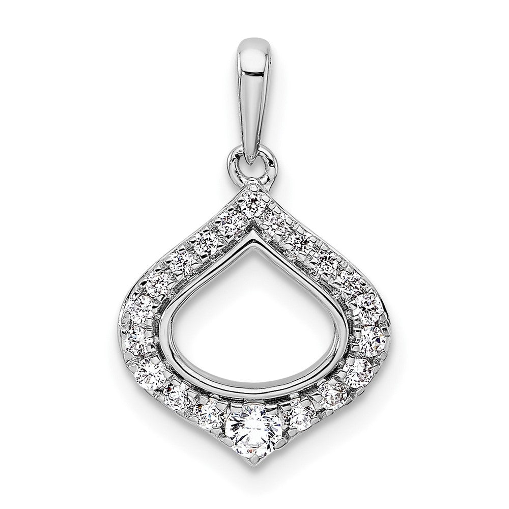 14K Weißgold Diamant-Anhänger im Vintage-Stil, 0,25 ct