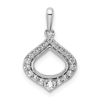 14K Weißgold Diamant-Anhänger im Vintage-Stil, 0,25 ct