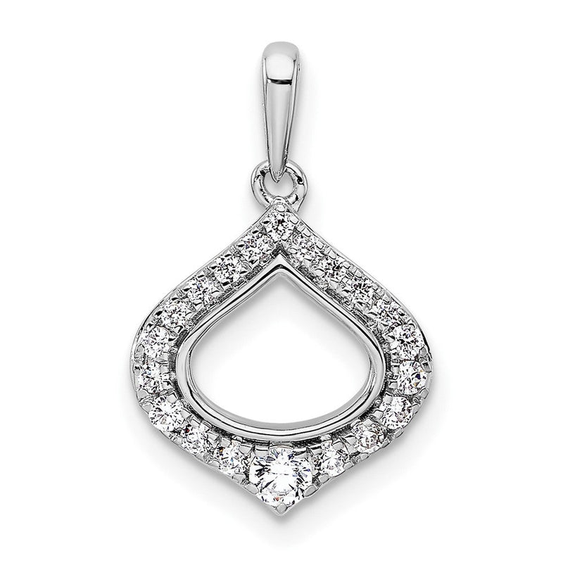14K Weißgold Diamant-Anhänger im Vintage-Stil, 0,25 ct