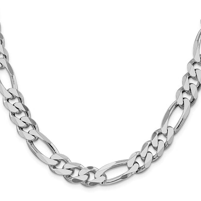Sterlingsilber Rhodiniert 10.75mm Figaro Halskette