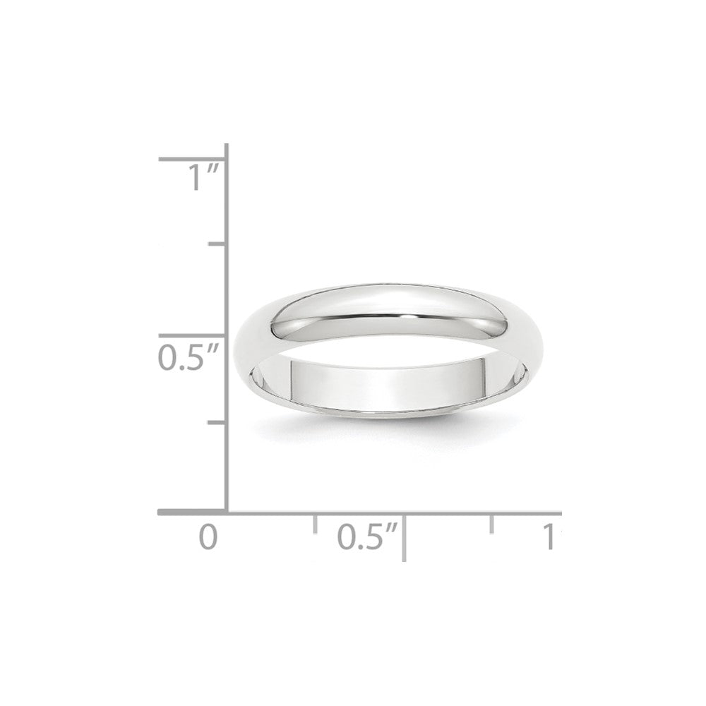 Platin 4mm Halb Rund Featherweight Ehering Ring