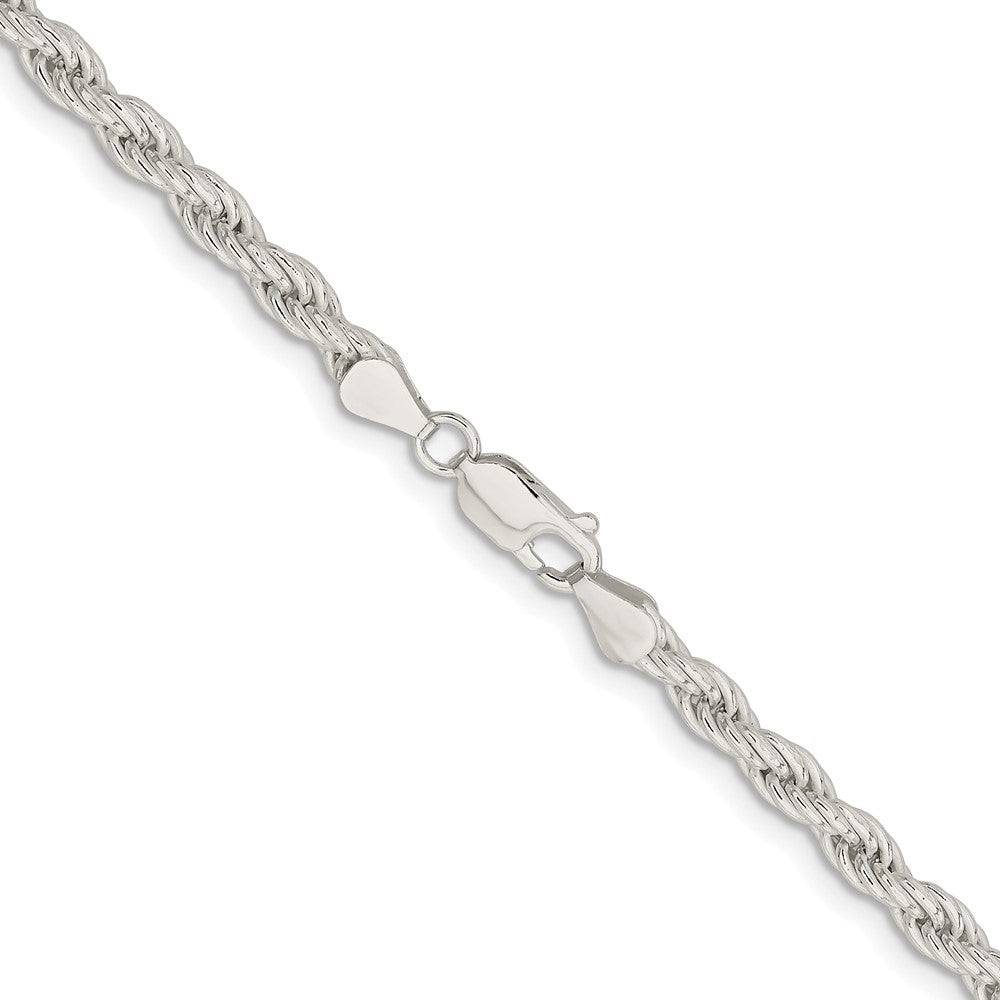 Sterlingsilber Rhodiniert 5mm Massiv Kordel 30 Zoll Kette
