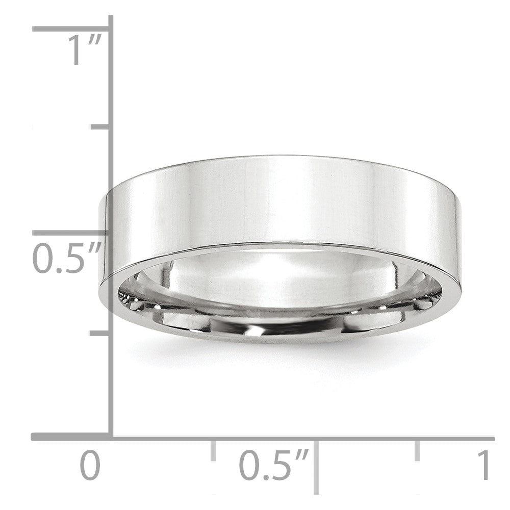 Platin 6mm Poliert Flach Ehering Ring