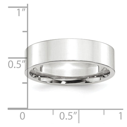 Platin 6mm Poliert Flach Ehering Ring