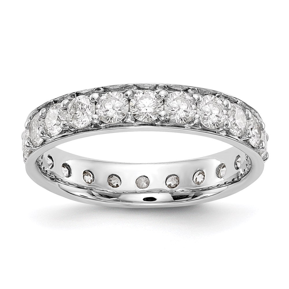 14K Weißgold Poliert Vintage 2ct Diamant Memoire Ehering Ring