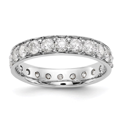 14K Weißgold Poliert Vintage 2ct Diamant Memoire Ehering Ring