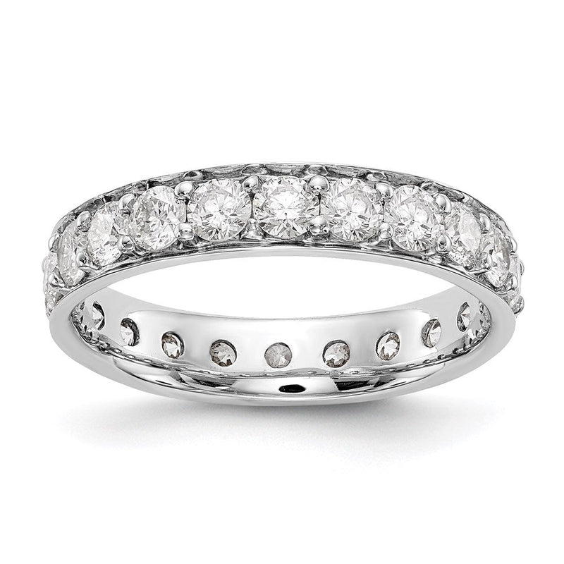 14K Weißgold Poliert Vintage 2ct Diamant Memoire Ehering Ring