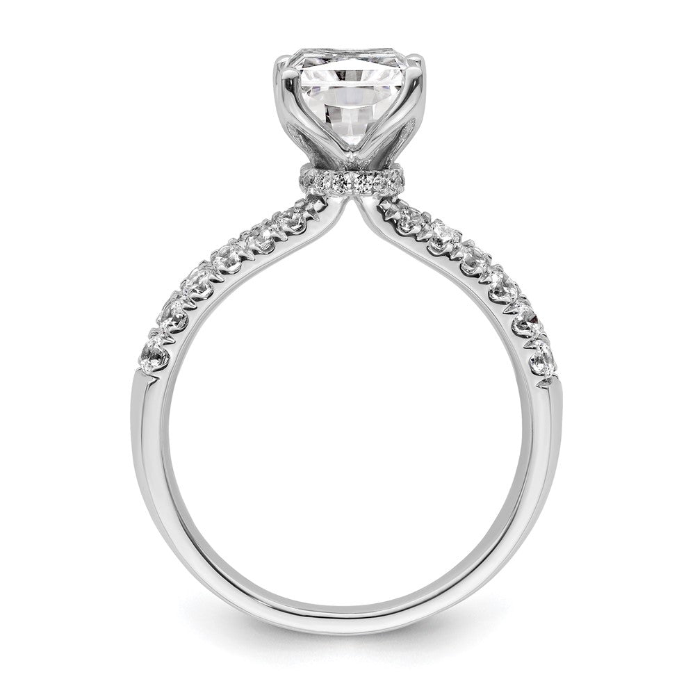 True Origin 14K Weißgold 2 5/8K Labor gezüchteter Diamant VS+ F+ Komplett Radiant-Verlobungsring