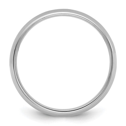 14K Weißgold 4,5 mm Ehering mit Komfort-Passform, leicht
