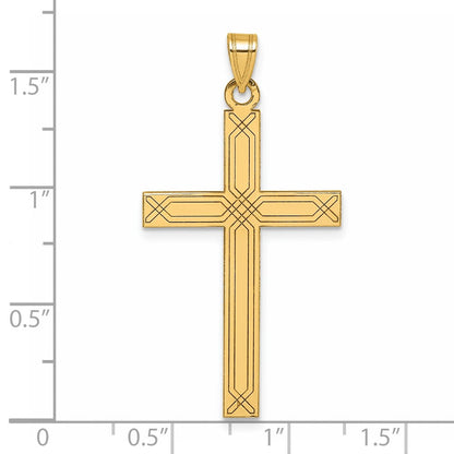 14K Gelbgold Kreuz Anhänger