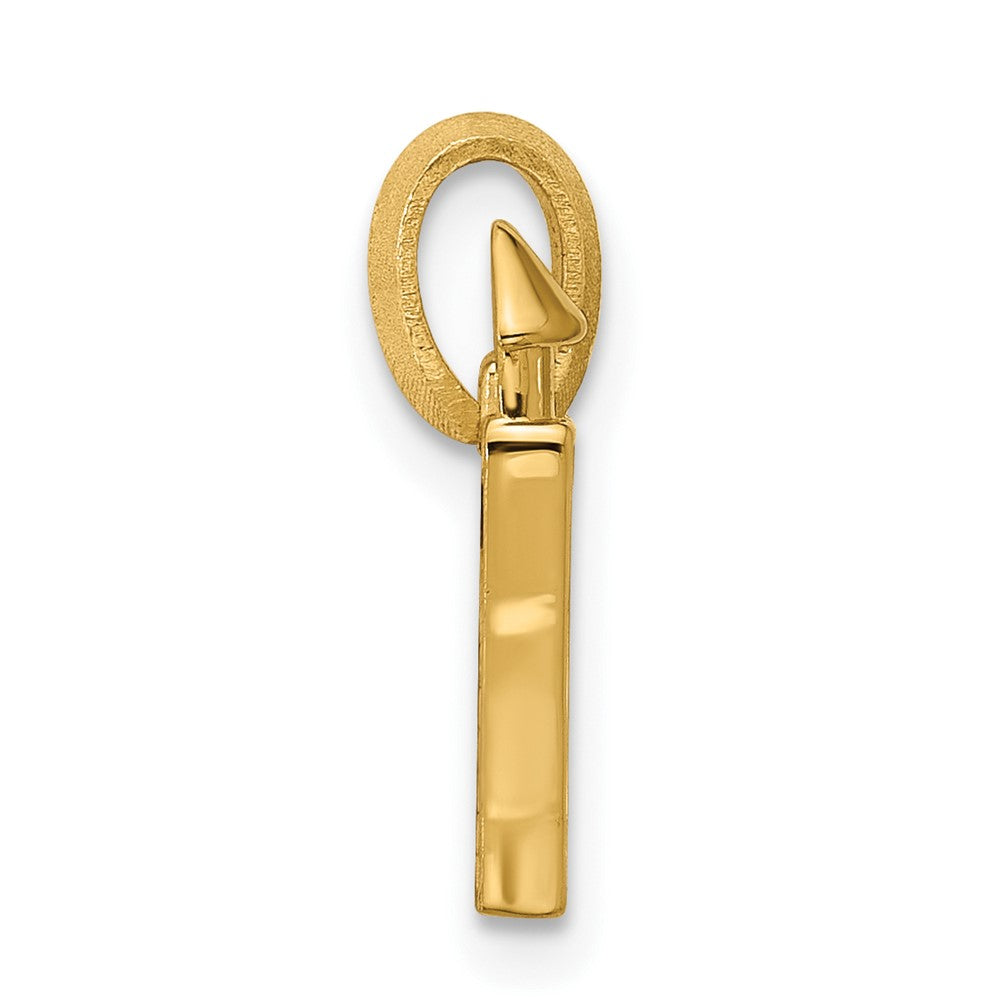 14K Gelbgold 2-D-Schloss-Anhänger