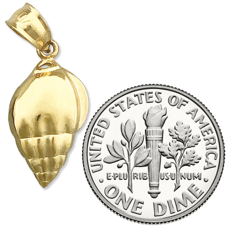 14K Gold Mollusken-Schnecken-Muschel-Charm