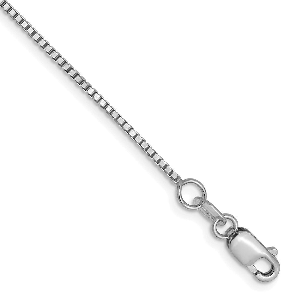 14K Weißgold.9mm Venezianer Halskette
