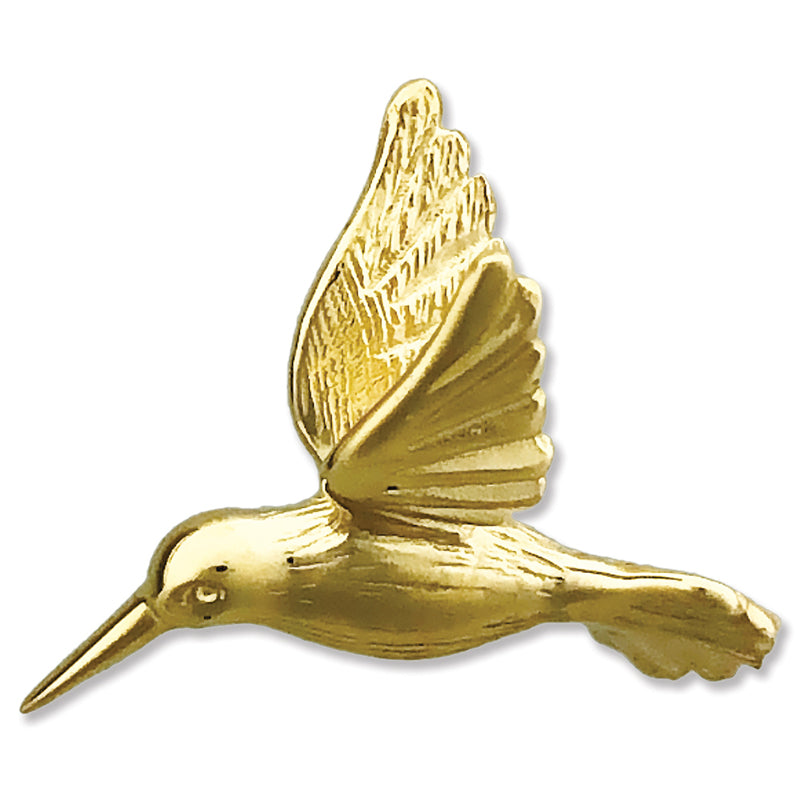 14K Gold 3D-Kolibri-Charm-Gleitanhänger