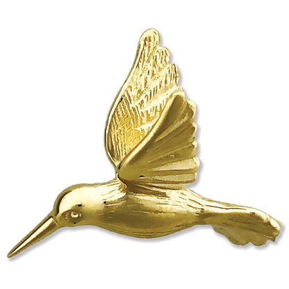 14K Gold 3D-Kolibri-Charm-Gleitanhänger