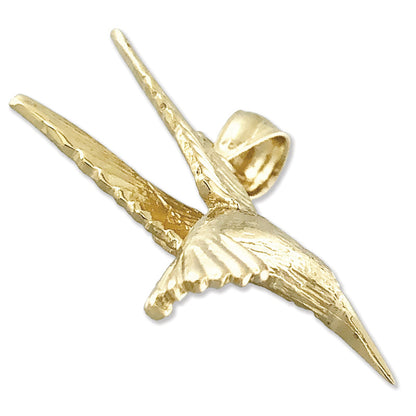 14K Gold Anhänger „Flatternder Kolibri“