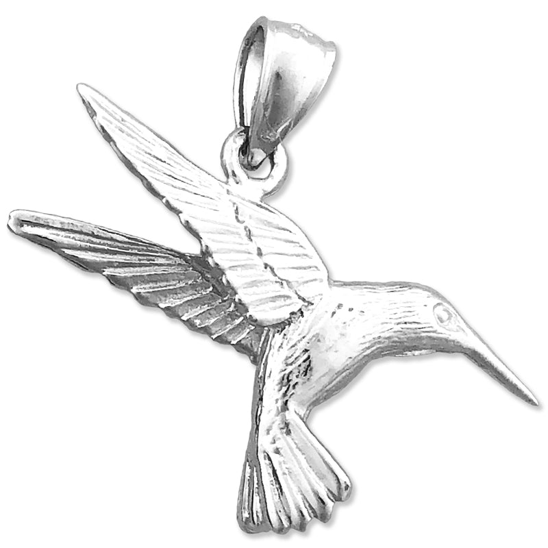 14K Gold Anhänger „Flatternder Kolibri“