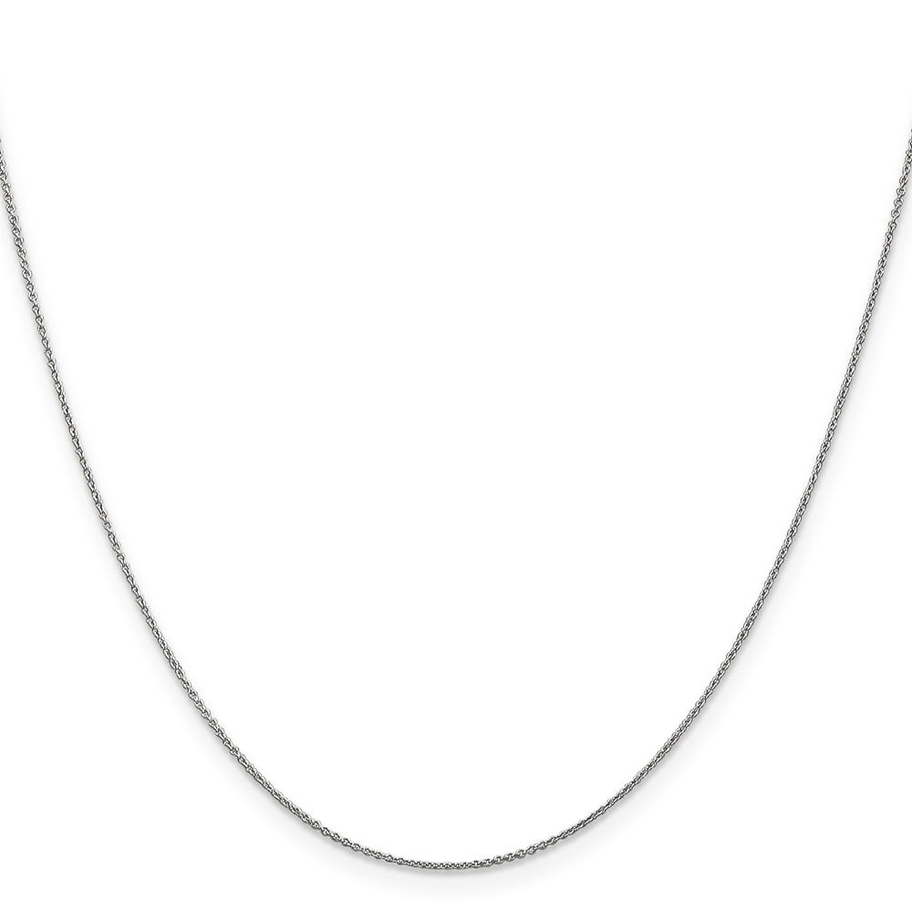 14K Weißgold.8mm Rund Ankerkette Halskette