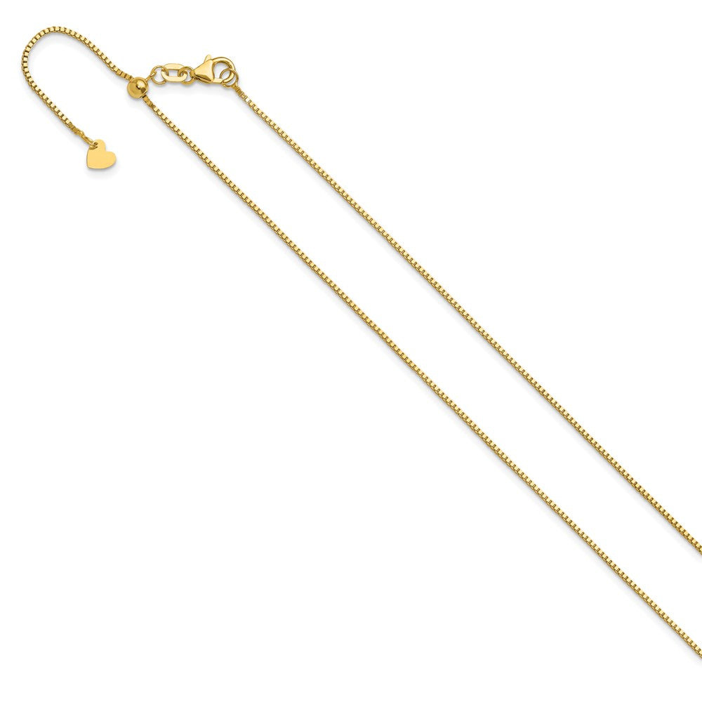 14K Gelbgold Verstellbar.9mm Venezianer Halskette