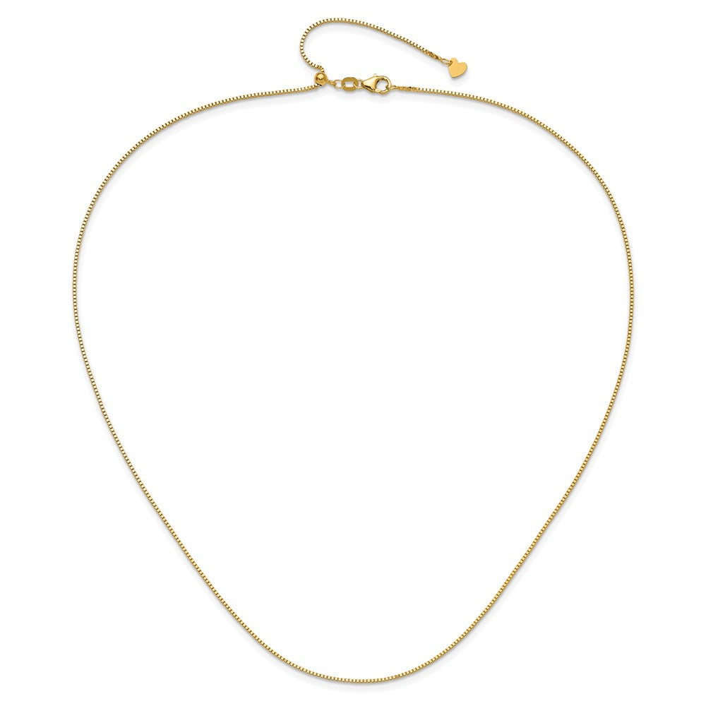 14K Gelbgold Verstellbar.9mm Venezianer Halskette