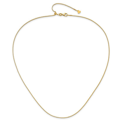 14K Gelbgold Verstellbar.9mm Venezianer Halskette