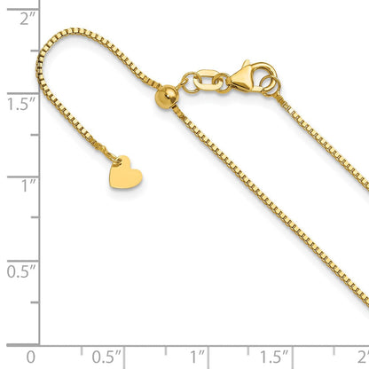 14K Gelbgold Verstellbar.9mm Venezianer Halskette
