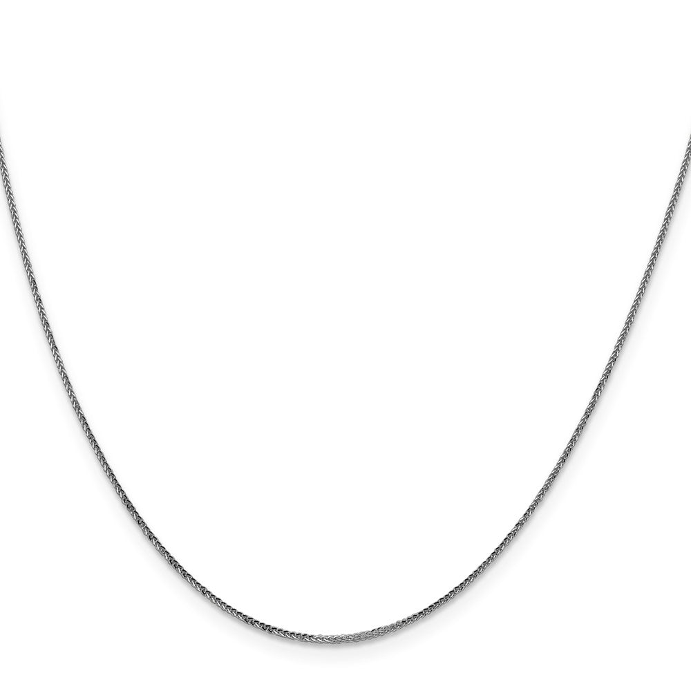 14K Weißgold.8mm Diamantiert Quadra Weizen Halskette
