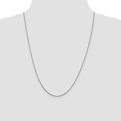 14K Weißgold.8mm Diamantiert Quadra Weizen Halskette