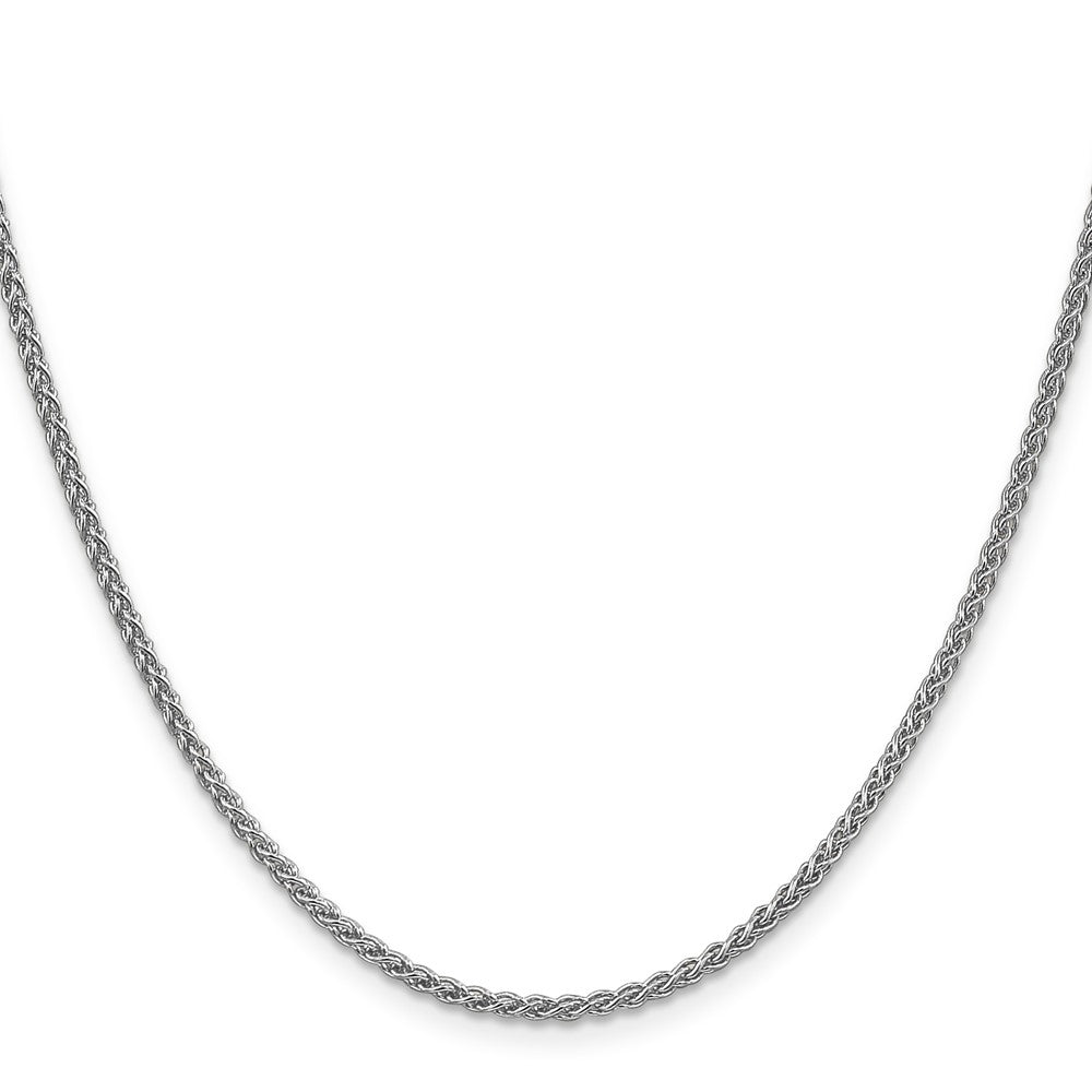 14K Weißgold 2.1mm Ährenkette Halskette