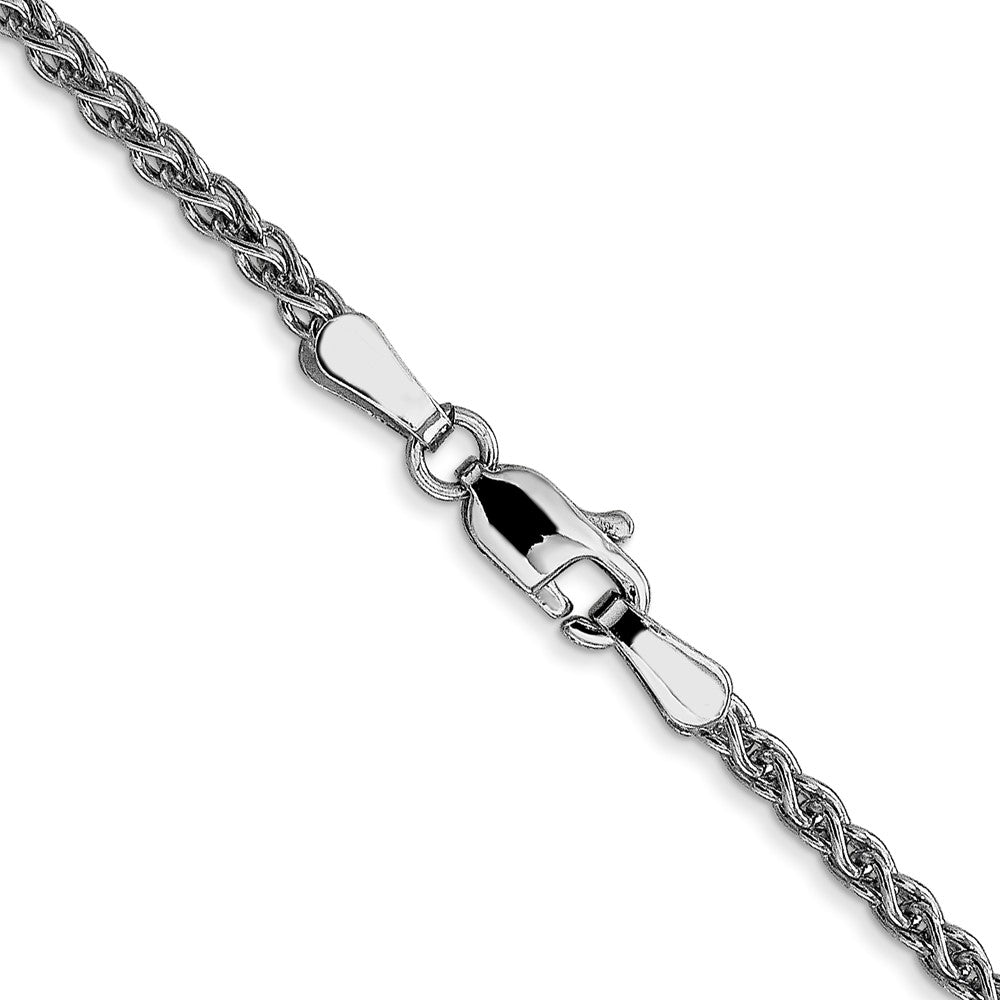 14K Weißgold 2.1mm Ährenkette Halskette