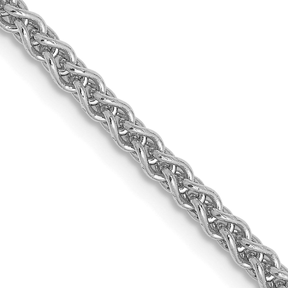 14K Weißgold 2.1mm Ährenkette Halskette