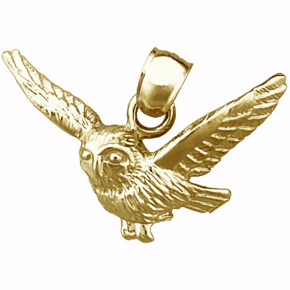 14K Gold Anhänger „Fliegende Eule“