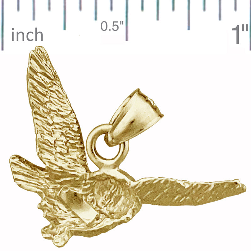 14K Gold Anhänger „Fliegende Eule“