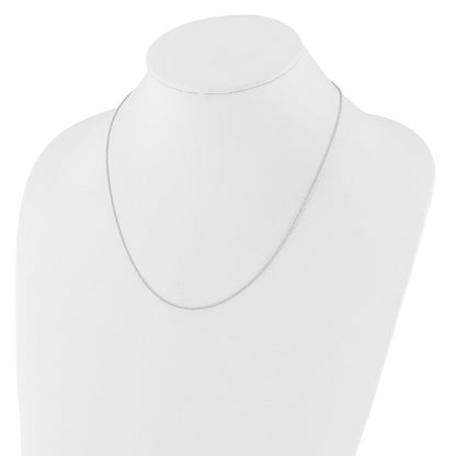 14K Weißgold Verstellbar 1mm Weizen Halskette