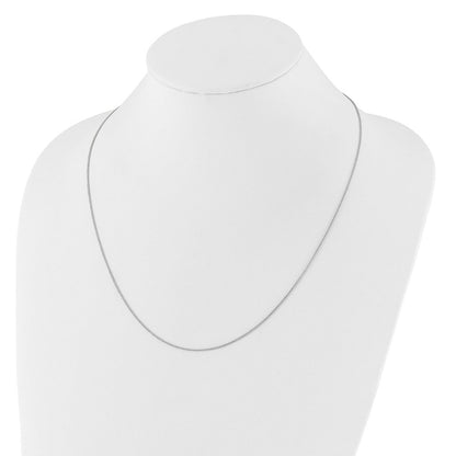 14K Weißgold Verstellbar 1mm Weizen Halskette