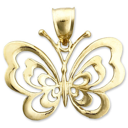 14K Gold 27MM Schmetterling-Anhänger