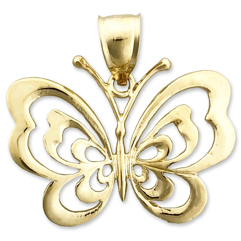 14K Gold 27MM Schmetterling-Anhänger